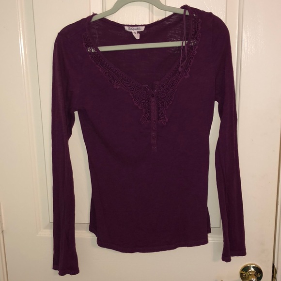 Aeropostale Maroon Lace Detailed Top - Picture 1 of 1